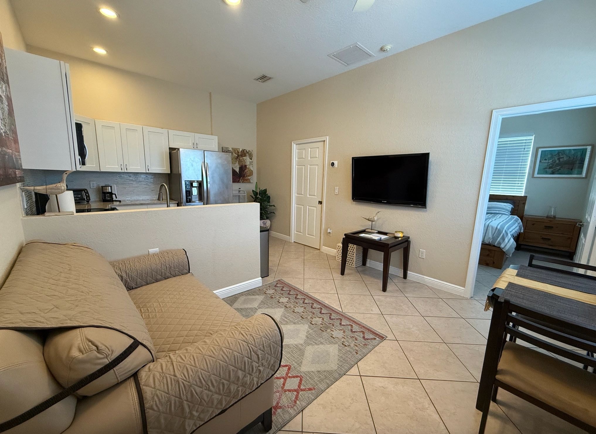 Apartment One living and dining